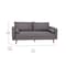 Flash Furniture Stone Gray Faux Linen Sofa with Wooden Legs IS-VS100-GY-GG - alternate 7